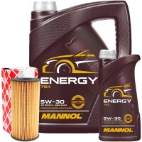 FEBI BILSTEIN Ölfilter + MANNOL 5W-30 ENERGY 6 Liter