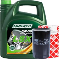 FEBI BILSTEIN Ölfilter + FANFARO 5W-30 LSX Longlife...
