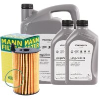 MANN-FILTER Ölfilter + OE VAG Motoröl 0W-30, 7 L