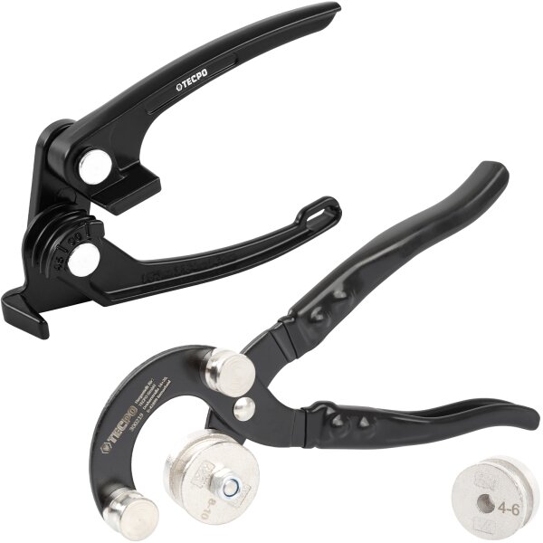 TECPO Rohr-Biegezange für Kupferrohre und Aluminiumrohre + Rohr Biegezange für Rohr Durchmesser 3, 4.75, 6 mm