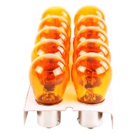 Glühbirnen Blinker 12V 21W, PY21W, BAU15S, 20 Stück (versetzt)