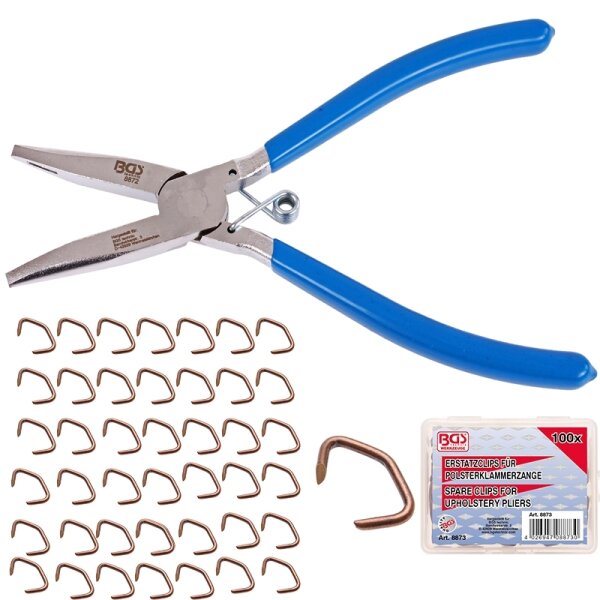 BGS Polsterklammerzange mit Klammern, 101-teilig