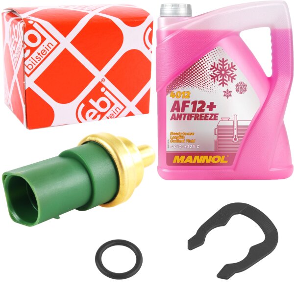 Febi Sensor, Kühlmitteltemperatur + Mannol AF12+ Kühlerfrostschutz, 5l
