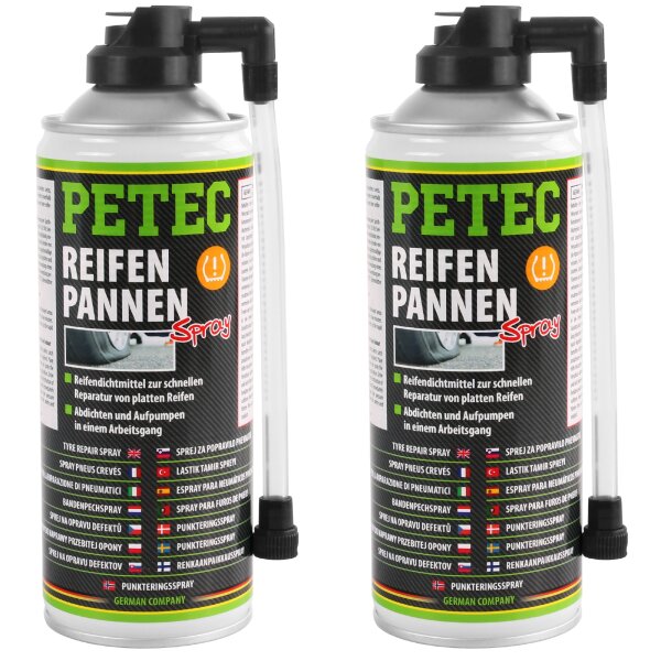 2x PETEC Reifenpannenspray PKW, 400 ml