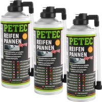 3x PETEC Reifenpannenspray PKW, 400 ml