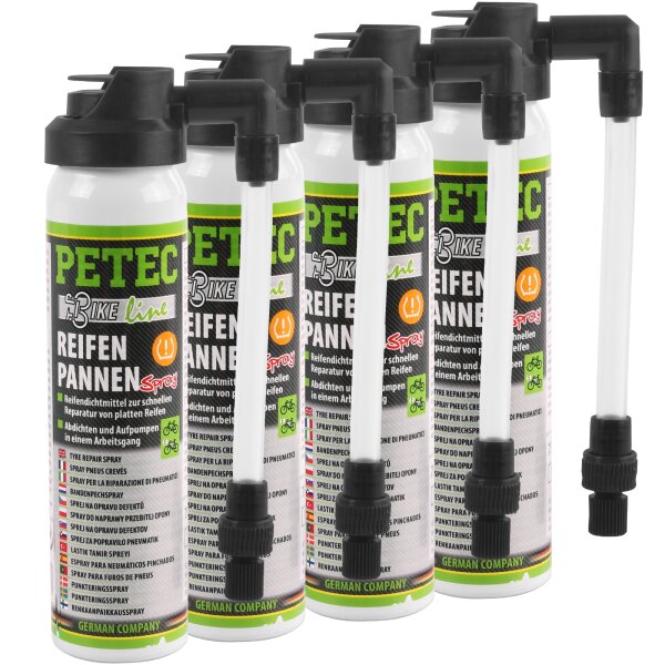 4x PETEC Bike Reifenpannenspray 75 ml