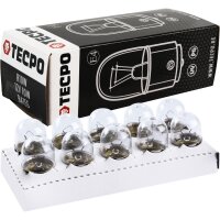 TECPO Glühbirnen R10W 12V 10W BA15S, 50 Stück