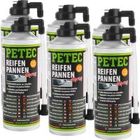 6x PETEC Reifenpannenspray PKW, 400 ml