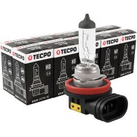 10x TECPO Glühbirne H8 12V 35W, PGJ19-1