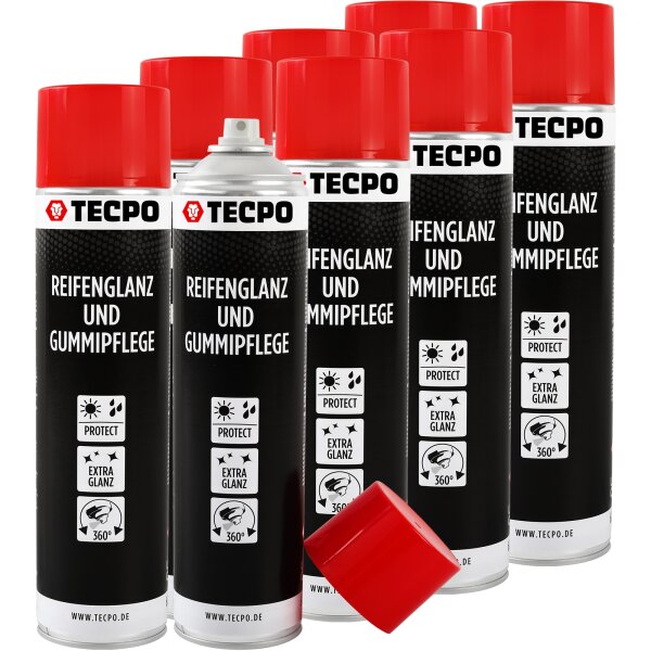 8x TECPO Reifen-Glanz-Spray, 600 ml