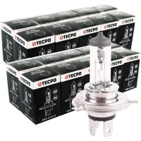 20x TECPO H4 Glühbirne 12V 60/55W P43T