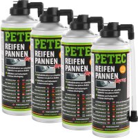 4x PETEC Reifenpannenspray PKW, 400 ml