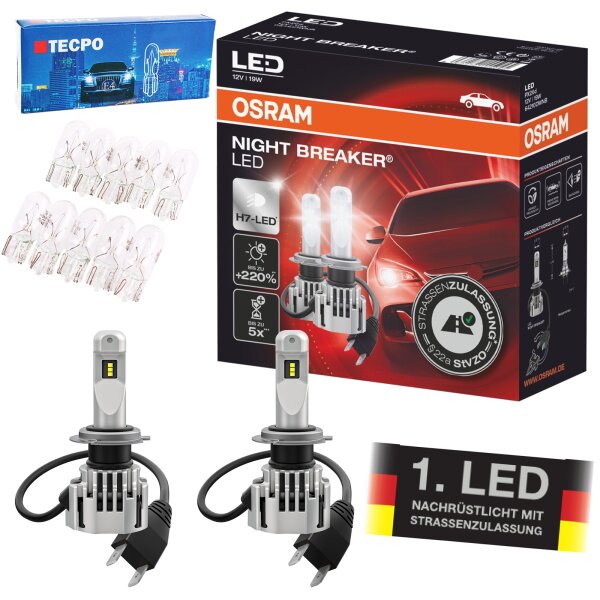 OSRAM H7 NIGHT BREAKER LED StVZO-Konforme LED-Nachrüstlampe mit Glassockel