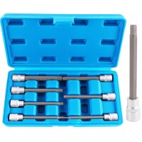 Steckschlüssel Satz 7-tlg. Innensechskant 3/8", SW 1/8-3/8 zöllig + Umschaltknarre 3/8"