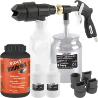 TECPO Druckluft-Sandstrahlpistole + BRUNOX Roststopp +...