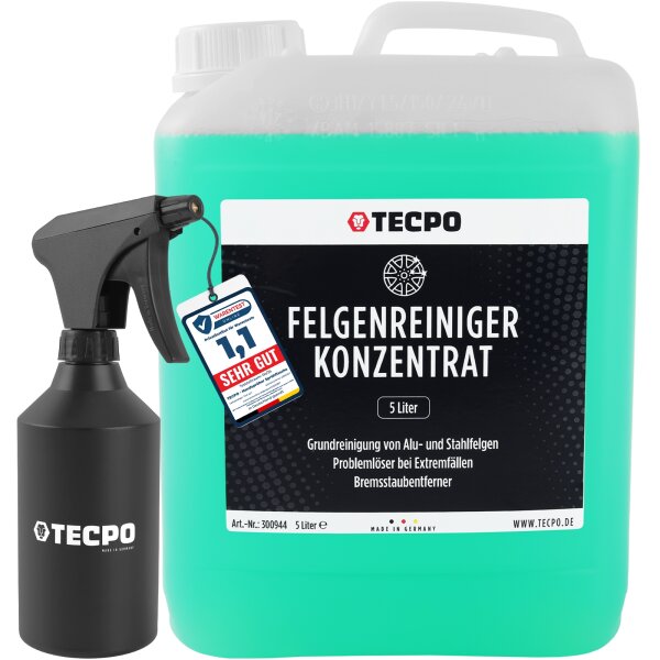TECPO Felgenreiniger Konzentrat, 5L + HDPE Sprühflasche