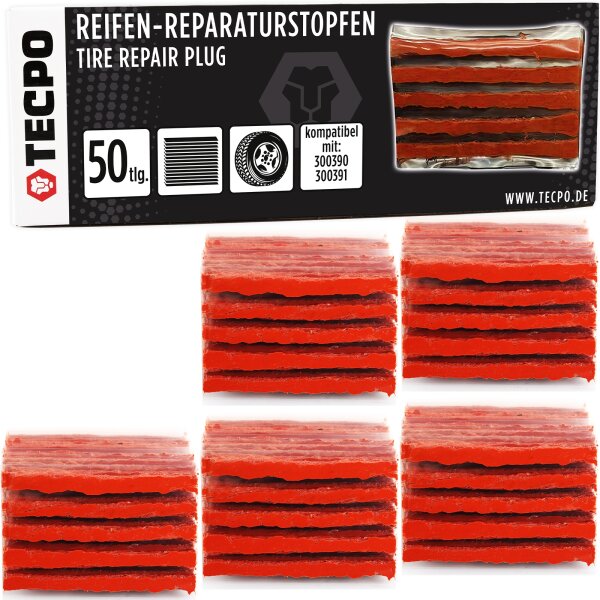 250x TECPO Reifen Flicken Reparaturstopfen Vulkanisierstreifen