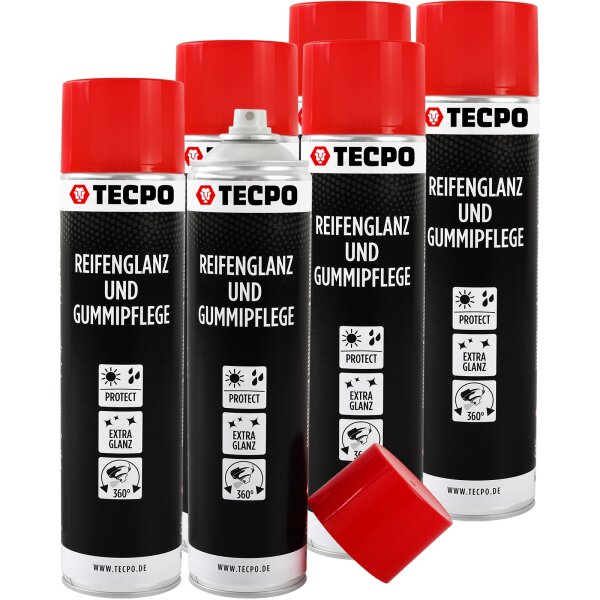6x TECPO Reifen-Glanz-Spray, 600 ml