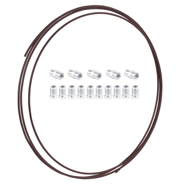 Stahl Bremsleitung 5m, 4.75 - 3/16, 10x Schrauben, 5x Verbinder