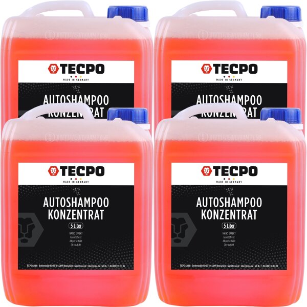 4x TECPO Autoshampoo Konzentrat 5L