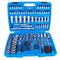 BGS Steckschlüssel-Satz "Gear Lock" | Antrieb 6,3 mm (1/4") / 10 mm (3/8") / 12,5 mm (1/2") | 192-tlg.