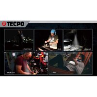 TECPO LED Umhängelampe 300 Lumen 6500K, 2.000mAh Li-lon Akku