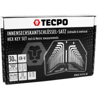 TECPO Innensechskant-Schlüssel-Satz, 30-tlg.