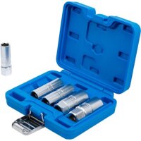 BGS Zündkerzen-Einsatz-Satz Sechskant | Antrieb Innenvierkant 12,5 mm (1/2") | SW 14 - 21 mm | 5-tlg.