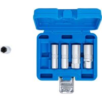BGS Zündkerzen-Einsatz-Satz Sechskant | Antrieb Innenvierkant 12,5 mm (1/2") | SW 14 - 21 mm | 5-tlg.