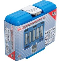 BGS Zündkerzen-Einsatz-Satz Sechskant | Antrieb Innenvierkant 12,5 mm (1/2") | SW 14 - 21 mm | 5-tlg.