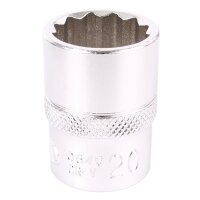 BGS Außen Vielzahn Steckschlüssel Satz SW 8-36 mm, 21-teilig, 1/2 Zoll Antrieb