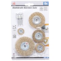 BGS DIY Stahldraht-Bürsten-Satz | Ø 25 - 75 mm | 8-tlg.