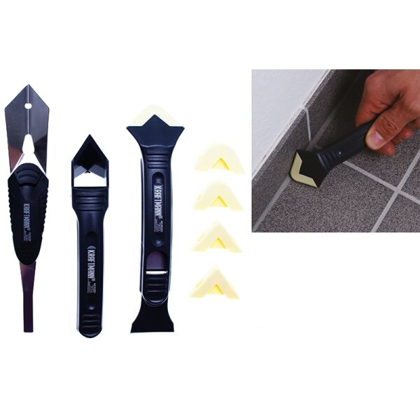 BGS DIY Silikon-Fugenentferner und Spachtelsatz, 8-tlg.