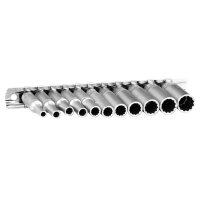 BGS Steckschlüssel-Einsatz-Set, tief, 12-kant, 6,3...