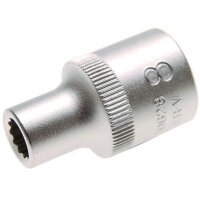 BGS Steckschlüssel-Einsatz 12-kant, 12,5 (1/2), 8 mm