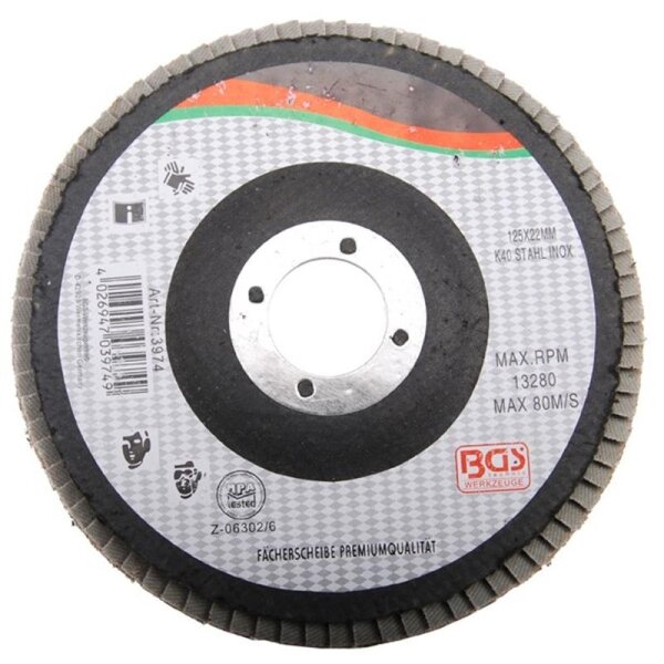 BGS Fächer-Schleif-Scheibe, Ø 115 mm, Körnung 60