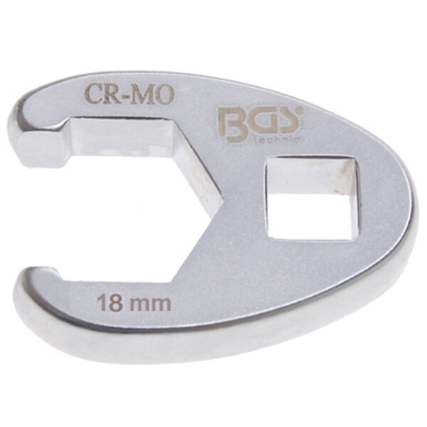 BGS Hahnenfußschlüssel | Antrieb Innenvierkant 10 mm (3/8") | SW 18 mm