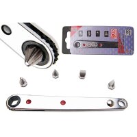 BGS Ratschen-Schlüssel Ultra Dünn, mit 2 Kreuz-...