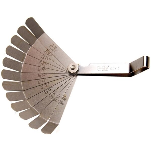 BGS Präzisions-Fühlerlehren, gebogen | 12 Blatt