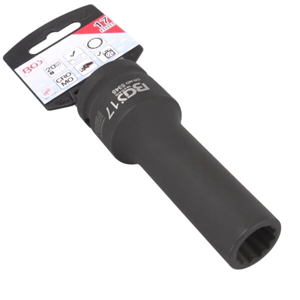 BGS Kraft-Steckschlüssel-Einsatz 20 mm 3/4", lang, 17 mm