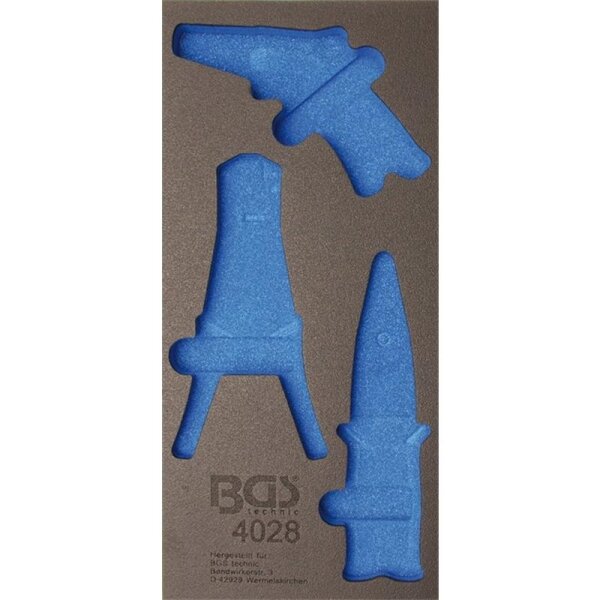 BGS 1/3 Werkstattwageneinlage, leer für: Abisolierzangen