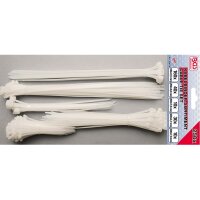 BGS Kabelbinder Sortiment in Weiß, 250-teilig