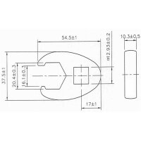 BGS 20 mm Hahnenfuss-Schlüssel, 12,5 (1/2)