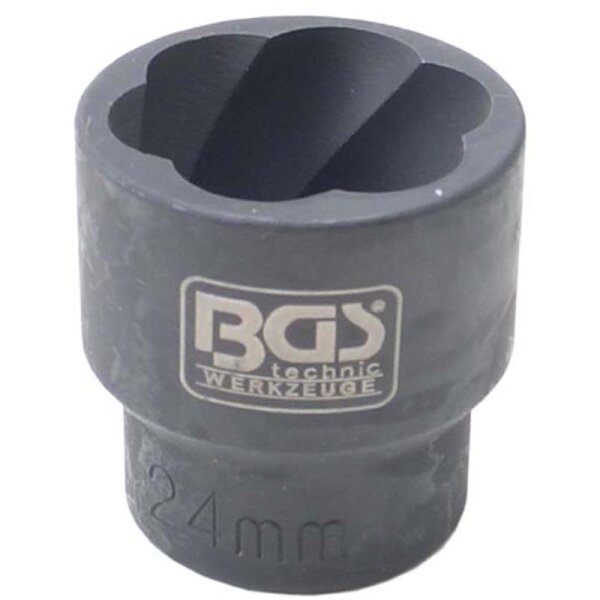 BGS Spezial-Steckschlüsseleinsatz / Schraubenausdreher 12,5 (1/2), 24 mm