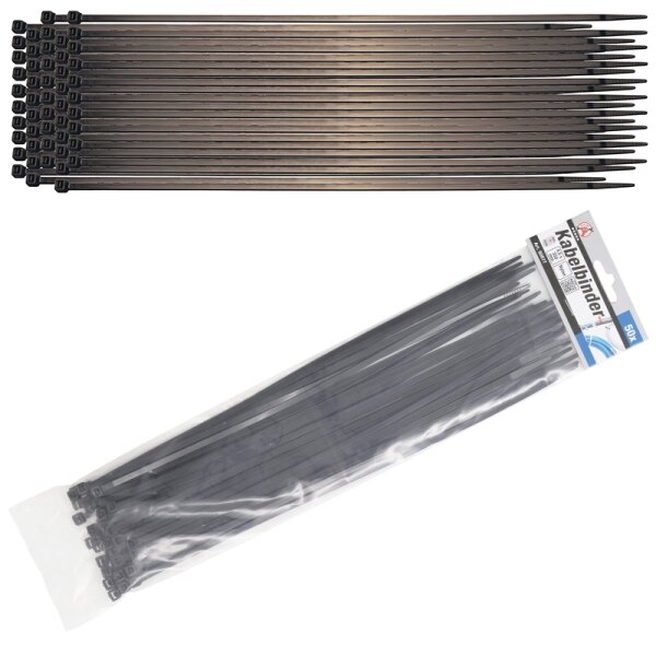 BGS DIY Kabelbinder-Set, 4.5 x 350 mm, 50-teilig