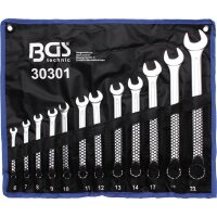 BGS Maulringschlüssel-Set, Ringseite gekröpft,...