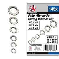 BGS DIY Federringe-Sortiment, 145-tlg.