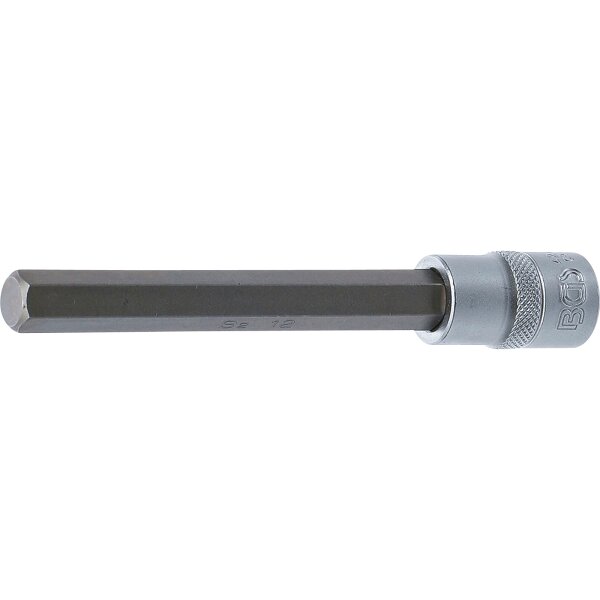 BGS Bit-Einsatz | Länge 140mm | Antrieb Innenvierkant 12,5mm (1/2") | Innensechskant 12mm