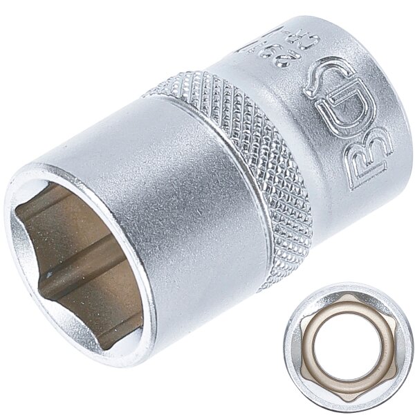 BGS Steckschlüssel-Einsatz Sechskant | Antrieb Innenvierkant 12,5 mm (1/2") | SW 17 mm