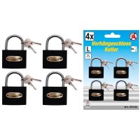 BGS DIY Vorhängeschloss-Set, 4-tlg.,...